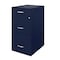 Space Solutions 14.25 in W 3 Drawer Vertical File Cabinet W/ Pencil Drawer, Navy 24414 - alternate 3