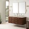 James Martin Vanities Amberly 60" Double Vanity, Mid-Century Walnut, w/ 3 CM Tajnar Eclos Top w/FreePower Wireless Charger 670-V60D-WLT-FTJR - alternate 8