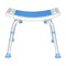 Flash Furniture HERCULES Padded Shower Stool w/Adjustable Height, Non-Slip Feet and Seat Pad in White/Blue DC-HY3401LE-WHTBLU-GG - alternate 6