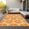 Homeroots 5' X 8' Orange And Blue Geometric Washable Indoor Outdoor Area Rug 613513 - alternate 7