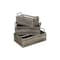 Homeroots Set of Three Gray Solid Wood And Metal Crate, 3PK 487692 - alternate 7