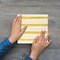 Smarty Had A Party White with Gold Stripes Paper BeverageCocktail Napkins 600 Napkins, 600PK 3295-CASE - alternate 8