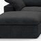 Homeroots Black Linen Blend Modular U Shaped Six Piece Corner Sectional 714561 - alternate 4