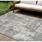 Homeroots 10' X 14' Gray And Ivory Abstract Washable Indoor Outdoor Area Rug 597973 - alternate 1