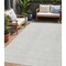 Homeroots 5' X 8' Silver And Gray Geometric Washable Indoor Outdoor Area Rug 594504 - alternate 1