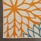 Homeroots 12' Ivory Green Blue Red And Orange Floral Indoor Outdoor Runner Rug 546702 - alternate 5