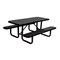 Leisure Craft 6' Standard Picnic Table, Perforated Metal, Portable, Black T6XPP-PERF-BLACK - alternate 1