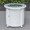 Leisuremod Walbrooke White Patio Conversation, Round Fire Pit with Slats Design & Tank Holder, Charcoal WWS-29-24-57-31-CH - alternate 7
