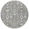 Homeroots 8' Charcoal Ivory And Green Round Oriental Washable Indoor Outdoor Area Rug 598030 - alternate 5