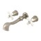Kingston Brass Two-Handle Wall Mount Tub Faucet, Brushed Nickel KS5028PX - alternate 1
