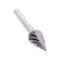 Drill America 1/4"x1" Cone Pointed End Carbide Burr 1/4" Shank DULSM3 - alternate 1