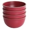 Gibson Home Rockabye 4 Piece Melamine Cereal Bowl Set in Dark Pink 136602.04 - alternate 7
