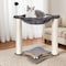 Simple Deluxe Cat Scratching Post for Indoor Cats, Small Cat Tree Tower with Hammock Wooden Interactive Track Bal PTCATTREE18GRY - alternate 1
