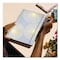 Designworks Ink Hardcover Journal, Organics Dandelion Artwork, Narrow Rule, Sky Blue/Gold Cover, (100) 10 x 7 Sheets JD80-1019 - alternate 2