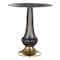 Homeroots 21" Black And Gold Aluminum Round Pedestal End Table 556526 - alternate 1