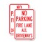 Signmission Fire Lane All Driveways, 12'' X 18'' 2 Signs, Heavy Gauge Aluminum, 2PK A-1218-2PACK-23999 - alternate 1