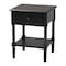 Baxton Studio Braith Farmhouse Black Spindle Wood 1-Drawer Nightstand 258-14208-ZORO - alternate 1