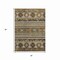 Homeroots 3' X 5' Chocolate Taupe And Gold Tribal Washable Indoor Outdoor Area Rug 615404 - alternate 4