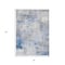 Homeroots 3' X 5' Denim Blue Gray And Ivory Abstract Washable Indoor Outdoor Area Rug 618082 - alternate 8