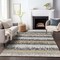 Homeroots 3' X 5' Gray Brown And Beige Striped Washable Indoor Outdoor Area Rug 598352 - alternate 8