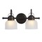 Jonathan Y Virginia 17.25" 2-Light Metal/Glass LED Vanity Light, Oil Rubbed Bronze JYL7408C - alternate 1