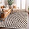 World Rug Gallery Contemporary Checkered Area Rug 5 ft x 7 ft Beige WR102BEIGE5X7 - alternate 1