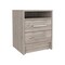 Homeroots 20" Gray Wood Two Drawer Nightstand 543662 - alternate 1