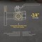 Everflow FIP Full Port Ball Valve with Cleanout and Flange, Brass 3/4" 895T034 - alternate 3