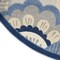 Homeroots 4' Blue And Gray Round Floral Indoor Outdoor Area Rug 546834 - alternate 6