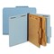 Pendaflex Pressboard Folders, 2/5 Tab, Exp 2.5", 2 Full-Pocket Dividers, 6 Fasteners, Letter, Light Blue, 10PK 24081P - alternate 3