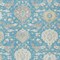 Homeroots 9' X 12' Teal Blue Gray And Ivory Damask Washable Indoor Outdoor Area Rug 599458 - alternate 7