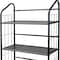 Homeroots 37" Black Metal Three Tier Bookcase 469088 - alternate 3