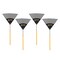 True Temper 48 in. Wood Handle Poly Leaf Rake, 15-Tine, 4-Pack 10000-07608 - alternate 1