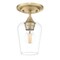 Z-Lite Joliet Burnished Brass 1 Light Flush Mount 473F1-BBR - alternate 5