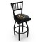 Holland Bar Stool Co 30" Blk Wrinkle Vegas Golden Knights Swivel Bar Stool, Jailhouse Back L01830LVGdKn - alternate 1