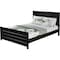 Homeroots Black Solid Wood King Bed Frame 523645 - alternate 7