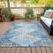 Homeroots 3' X 5' Teal Blue And Beige Geometric Washable Indoor Outdoor Area Rug 632011 - alternate 7