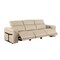 Homeroots 100" Beige Top Grain Leather Reclining Metal USB Sofa 720427 - alternate 9