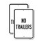 Signmission No Trailers, 18'' X 24'' 2 Signs, Heavy Gauge Aluminum, 2PK A-1824-2PACK-23563 - alternate 1