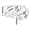K&M Mfg Lower Cab Kit for Allis Chalmers 7020 Series Tractors Black Belly Black Vinyl 4001 - alternate 2