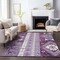 Homeroots 5' X 8' Purple Lavender And Ivory Aztec Washable Indoor Outdoor Area Rug 598497 - alternate 8