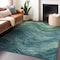 Homeroots 10' X 14' Teal Blue And Green Abstract Washable Indoor Outdoor Area Rug 618183 - alternate 5