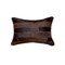 Homeroots 12" X 20" Chocolate Patchwork Cowhide Lumbar Throw Pillow 544621 - alternate 3
