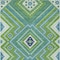 Homeroots 9' X 12' Lime Green Aqua And Ivory Tribal Washable Indoor Outdoor Area Rug 598134 - alternate 6