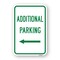 Signmission Additional Parking With Left Arrow, Heavy-Gauge Aluminum, 18" x 24", A-1824-25311 A-1824-25311 - alternate 1