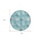 Homeroots 8' Teal Blue Gray And Ivory Round Polka Dot Washable Indoor Outdoor Area Rug 594288 - alternate 5