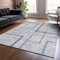 Homeroots 9' X 12' Gray Charcoal And Blue Geometric Washable Indoor Outdoor Area Rug 588342 - alternate 5