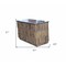 Homeroots 47in Brown Distressed Reclaimed Wood Carved Geometric Six Drawer Buffet Table 606265 - alternate 5