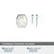 Amerock Carrione 1-5/8 inch 41mm Length Marble White/Polished Nickel Cabinet Knob BP36638MWPN - alternate 3