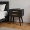 Homeroots 22" Midnight Solid Wood Two Drawer Nightstand 651603 - alternate 1